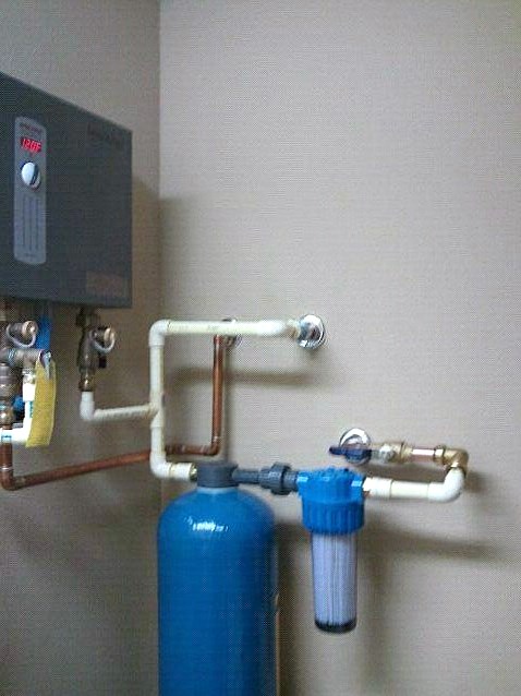 Water Filter and Tempra Tankless installation.